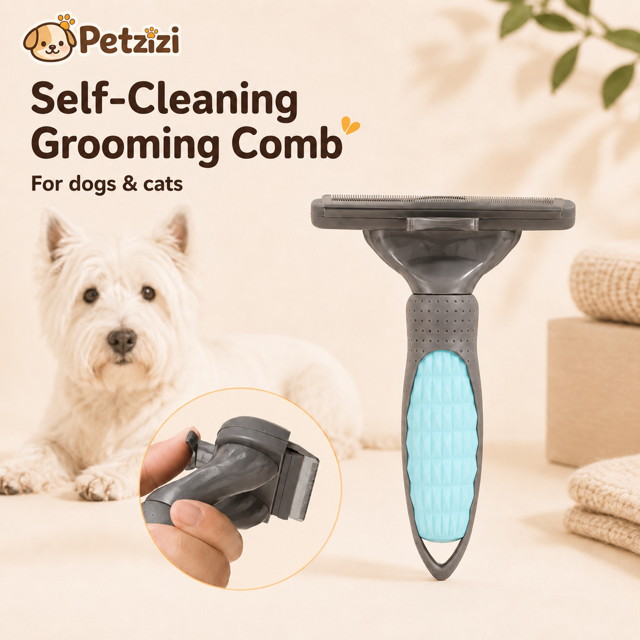 Petzizi FurGlide™ Grooming Comb