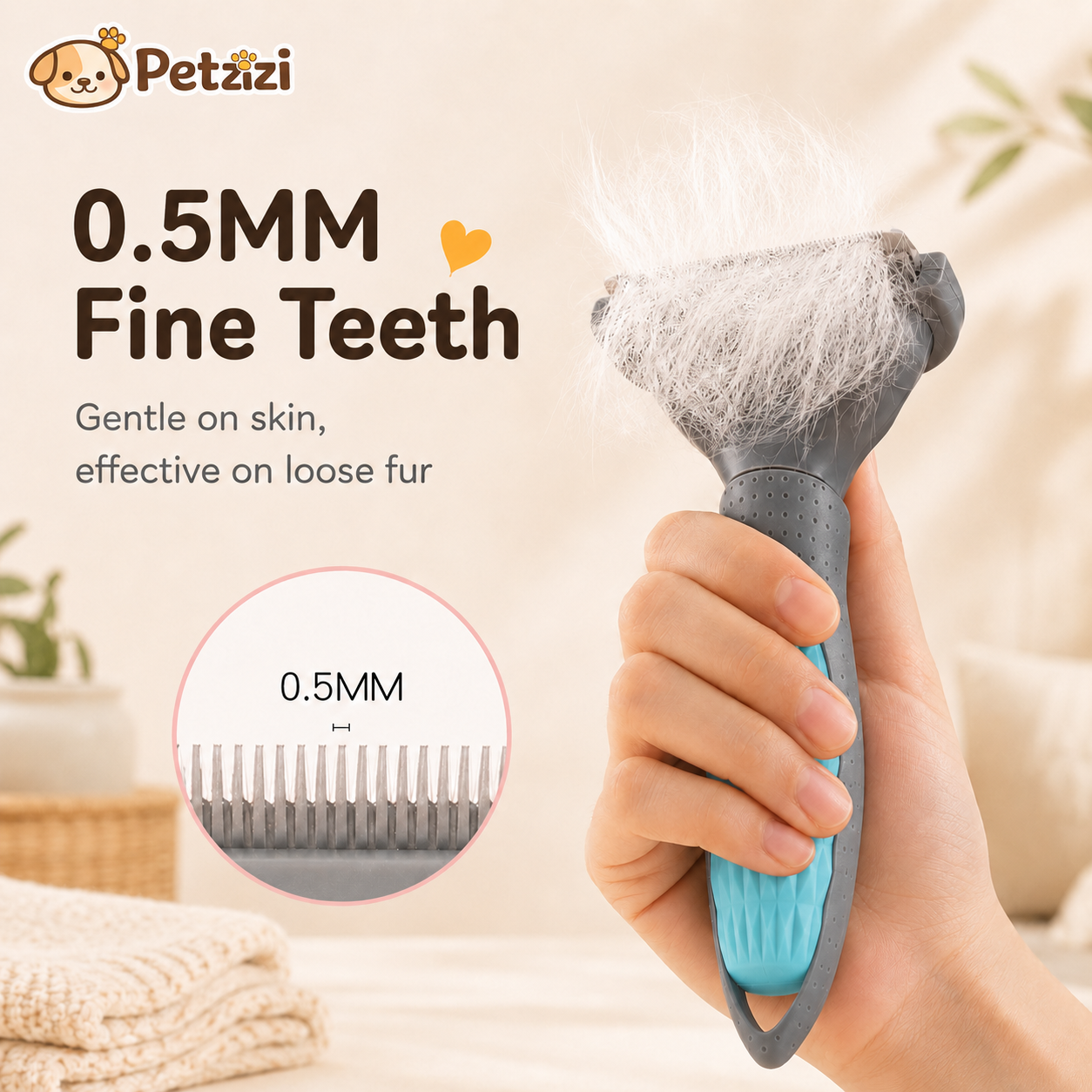 Petzizi FurGlide™ Grooming Comb