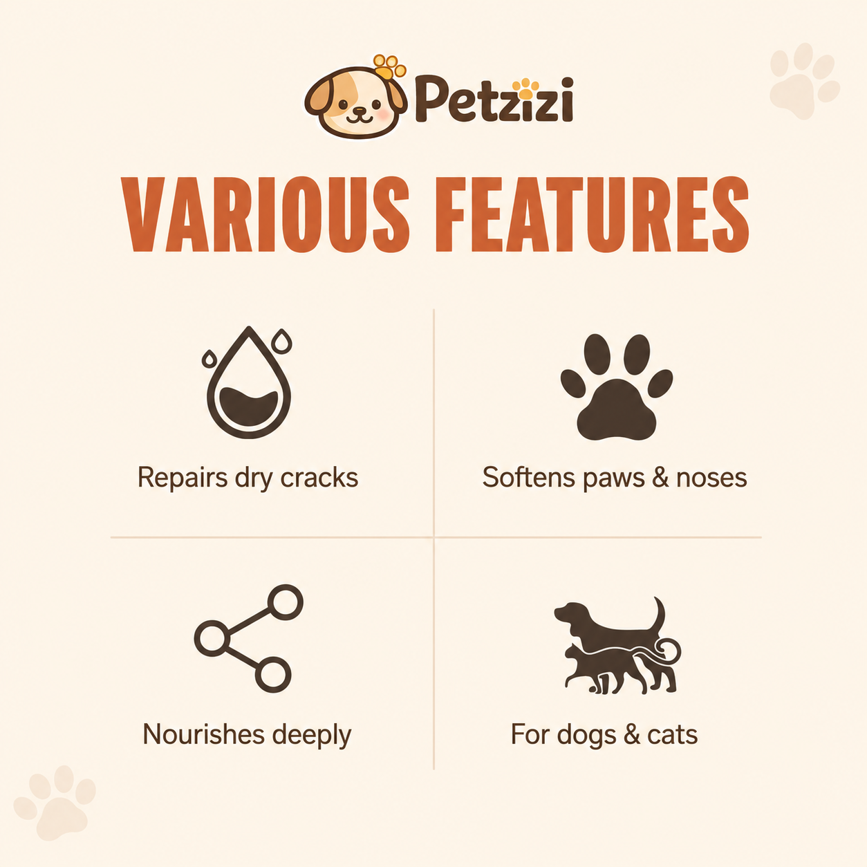 Petzizi Pet Balm - Paw & Nose Care