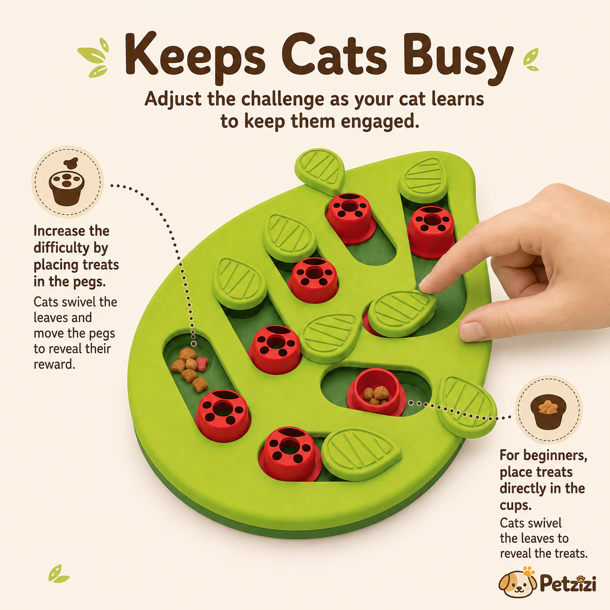 Petzizi LeafQuest™ Treat Puzzle